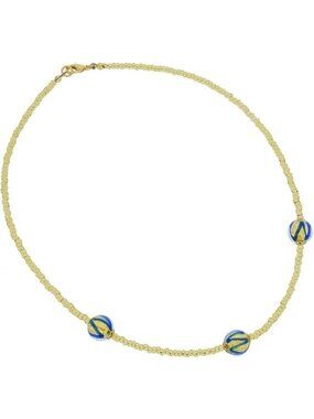 Royal Blue Murano Glass Beaded Necklace | Elegant Statement Jewelry Piece